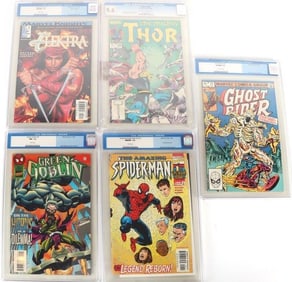 MARVEL HEROES & VILLAINS CGC COMIC COLLECTION (5)