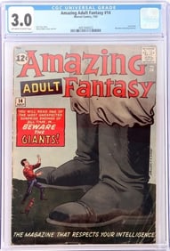 AMAZING (ADULT) FANTASY #14 1ST TED CARTER CGC 3.0
