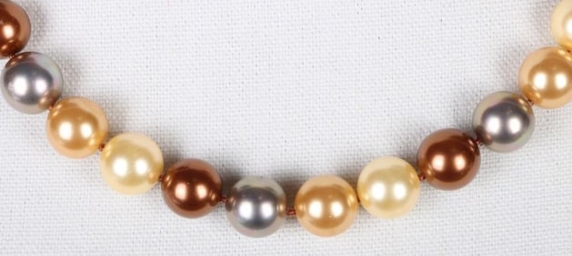 HUGE CHOCOLATE GENUINE PEARL STERLING NECKLACE
