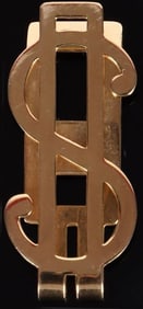 14K YELLOW GOLD SOLID DOLLAR SIGN MONEY CLIP