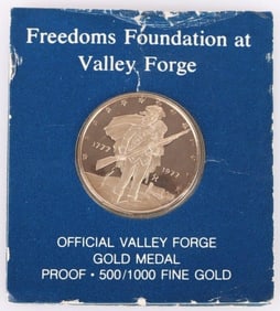 1977 FREEDOMS FOUNDATION 50% GOLD MEDAL PROOF