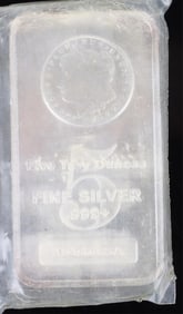5 TROY OZ FINE SILVER U.S. MORGAN BULLION