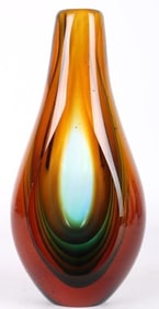 FLAVIO POLI MURANO TEARDROP GLASS VASE