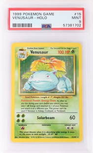 1999 POKEMON GAME VENUSAUR-HOLO #15 PSA 9 MINT: 1999 Pokemon Game Venusaur-Holo #15 PSA 9 Mint.Condition: PSA 9 Mint. Non-sports cards Graded and Slabbed
