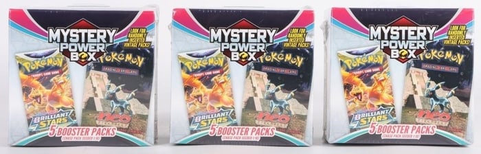 SEALED POKEMON MYSTERY POWER BOX LOT OF 3