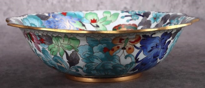 BEAUTIFUL 10' ANTIQUE CHINESE CLOISONNE BOWL
