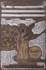 VINTAGE THOMASVILLE COCA-COLA BOTTLE PRESS BLOCK