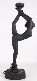 VINTAGE ART DECO NUDE LADY DANCER TABLE LAMP