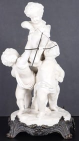 BEAUTIFUL PORCELAIN CHERUB STATUE