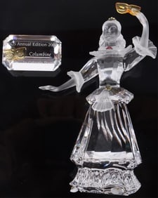 2000 SWAROVSKI SCS CRYSTAL COLUMBINE & PLAQUE