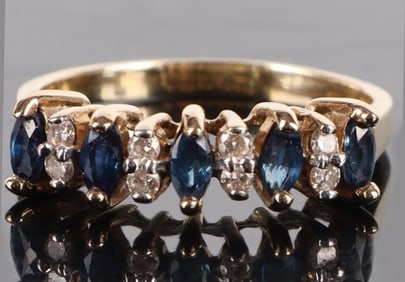 TOURMALINE & DIAMOND 10K YELLOW GOLD LADIES RING