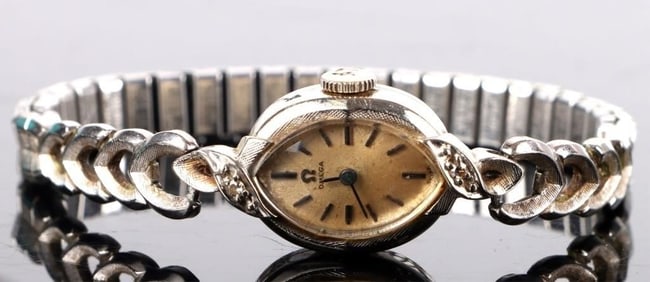 VINTAGE OMEGA DIAMOND 14K GOLD COCKTAIL WATCH