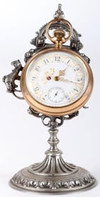 ELGIN GOLD FILLED VINTAGE POCKET WATCH W/ STAND