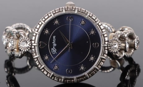 BRIGHTON HALO STAR CITY SILVER-TONE LADIES WATCH