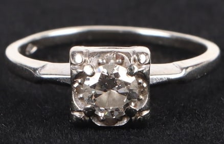 0.5 CT ROUND DIAMOND SOLITAIRE 14K LADIES RING
