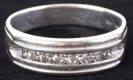 1.12CTW MENS DIAMOND 14K GOLD WEDDING BAND
