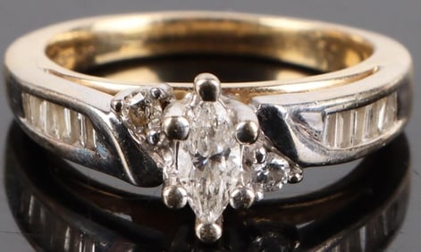 0.38CTW DIAMOND 14K YELLOW GOLD LADIES RING
