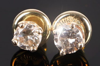 0.40CTW NATURAL DIAMOND 14K YELLOW GOLD EARRINGS