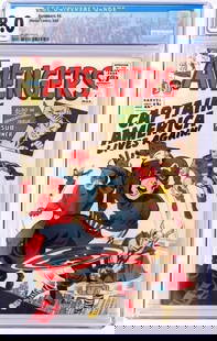 AVENGERS #4 CGC 8.0 CAPTAIN AMERICA JOINS AVENGERS: Marvel Avengers #4 CGC 8.0 Cream to Off-White Pages to boast the 1st issue of Captain America joining the Avengers, the 1st cover appearance of Captain America on an official Marvel Comics cover, prev