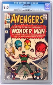THE AVENGERS #9 - 1ST WONDER MAN - CGC 9.0