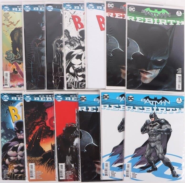 ASSORTED BATMAN REBIRTH #1 COMIC BOOKS - (13) (1 of 5)