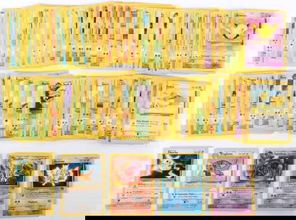1998 POKEMON ORIGINAL MULTI-SET CARD COLLECTION: 1998 Pokemon basic set original multi-set card collection notable cards include Dragonite (movie) 5, Dark Charmeleon 32/82, Omastar 40/62, Mewtwo (movie) 3, Pikachu (movie) 4, and many more. Some card