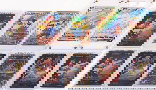 COLLECTIBLE HOLO & TRIBUTE POKEMON CARDS - 10: Collectible holo and tribute Pokemon cards to include one Beedrill 161/189 (near Mint condition), one heatran Vmax 191/189, two METAL gold foiled Luigi and Mario Pikachu cards, one METAL mewtwo card,