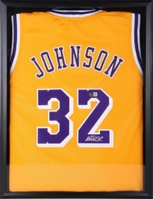 MAGIC JOHNSON AUTOGRAPHED LA LAKERS JERSEY BECKETT