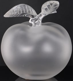 LALIQUE CRYSTAL 'GRANDE POMME' PERFUME BOTTLE