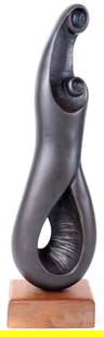 ALLAN HOUSER 'MOTHER & CHILD' BRONZE STATUE: Limited edition "Mother and Child" bronze sculpture by Allan Houser. This sculpture was created in 1983 and is #18/20. This piece depicts the abstract and flowing form of a mother embracing or nurturi