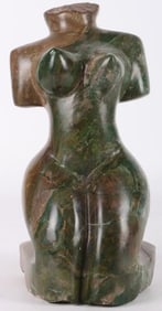 11.5' CARVED NEPHRITE STATUE OF NUDE WOMAN BODY