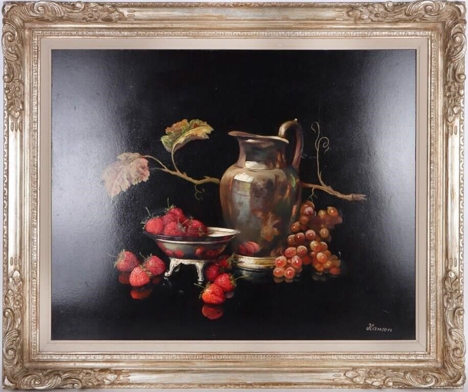 HANSEN SIGNED ORIGINAL STILL LIFE OIL PAINTING (1 of 4)