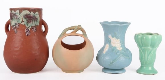 VINTAGE COLLECTIBLE POTTERY VASES - LOT OF 4