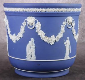 ANTIQUE WEDGEWOOD COBALT PLANTER 1908