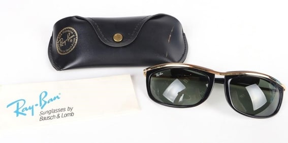 RAY-BAN BAUSCH & LOMB GOLDEN-RIMMED SUNGLASSES