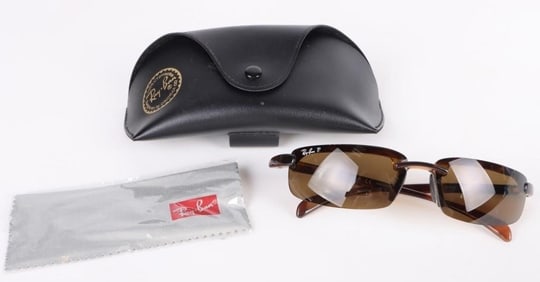 RAY-BAN POLARIZED RB4051 SUNGLASSES W/ CASE