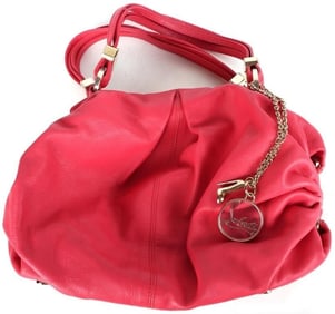 CHRISTIAN LOUSBOUTIN PINK LEATHER HANDBAG