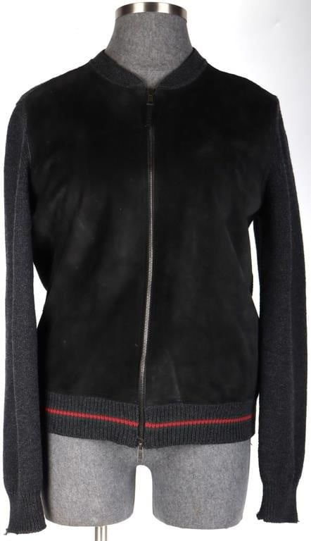 VINTAGE GUCCI 1990'S WOOL & LEATHER XL MENS JACKET (1 of 4)