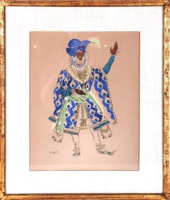 LEON BAKST BALLET RUSSE 'THE SULTAN' GOUACHE