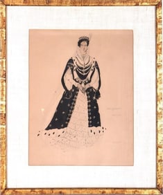 LEON BAKST BALLET RUSSE 'MARINA' DESIGN GOUACHE