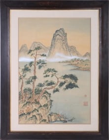 ORIGINAL CHINESE SILK PAINTING STAMPED
