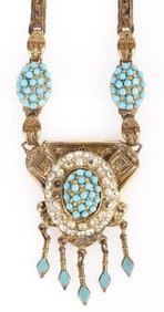 VINTAGE EGYPTIAN INSPIRED GOLD-TONE NECKLACE