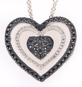 DIAMOND STERLING SILVER LADIES NECKLACE