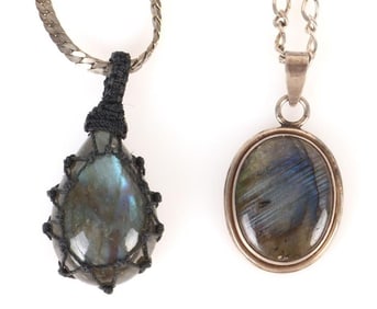 LABRADORITE STERLING SILVER LADIES NECKLACES