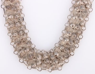 VINTAGE ORNATE STERLING SILVER NECKLACE