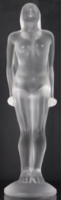 LALIQUE CRYSTAL JOSEPHINE FROSTED FIGURE W/ BOX