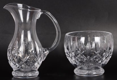 WATERFORD CRYSTAL ARAGLIN SUGAR & CREAMER SET