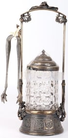 ANTIQUE MERIDEN B CO. PICKLE CASTER SET #206