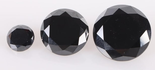 26.10CTW ROUND LOOSE PRECIOUS BLACK DIAMONDS