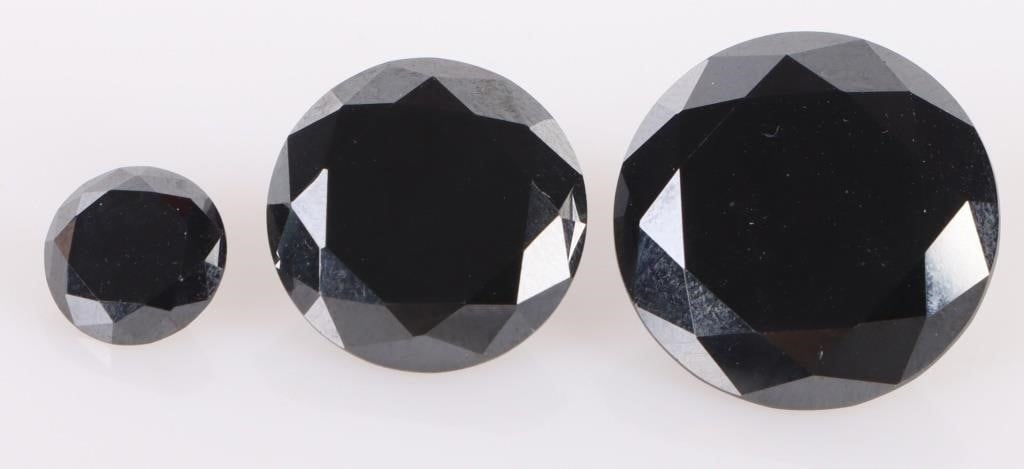 26.10CTW ROUND LOOSE PRECIOUS BLACK DIAMONDS (1 of 2)